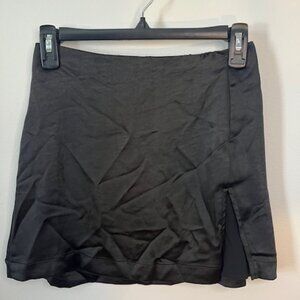 Black Satin mini skirt